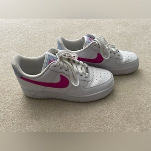 Pink and Blue Women’s Nike Air Forces